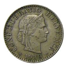 Монета 20 раппенов 1939 года Швейцария (аверс)