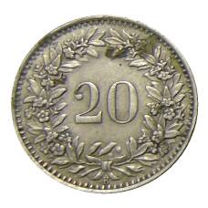 Монета 20 раппенов 1943 года Швейцария (реверс)
