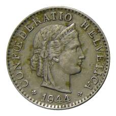 Монета 20 раппенов 1944 года Швейцария (аверс)