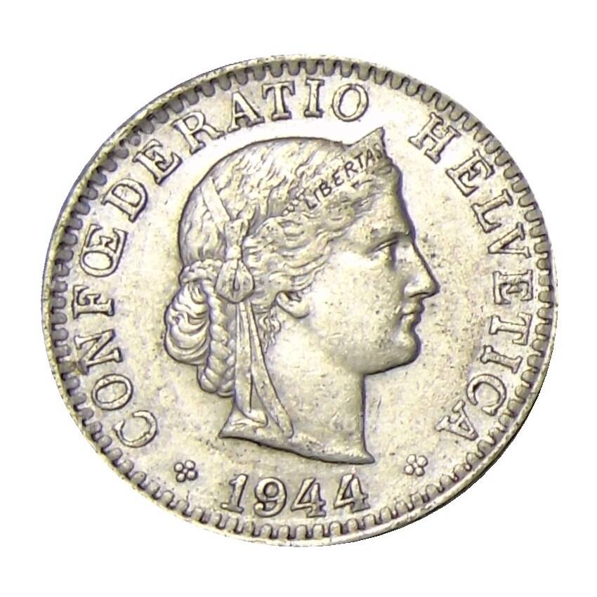 Монета 20 раппенов 1944 года Швейцария