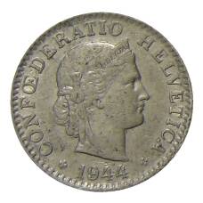 Монета 20 раппенов 1944 года Швейцария (аверс)