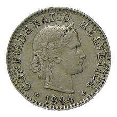 Монета 20 раппенов 1944 года Швейцария (аверс)