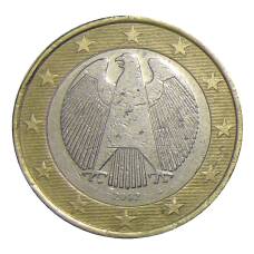 Монета 1 евро 2002 года G Германия (аверс)