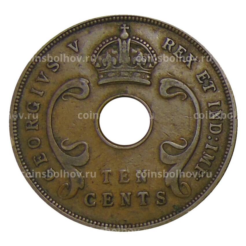Монета 10 центов 1934 года Британская Восточная Африка (вид 2)