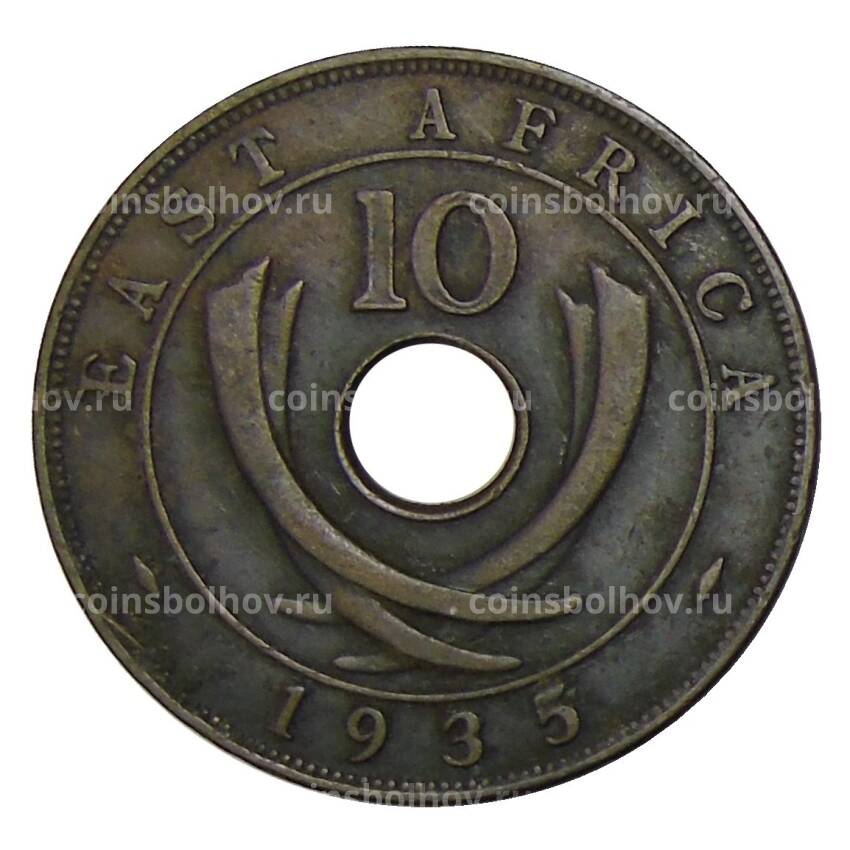 Монета 10 центов 1935 года Британская Восточная Африка