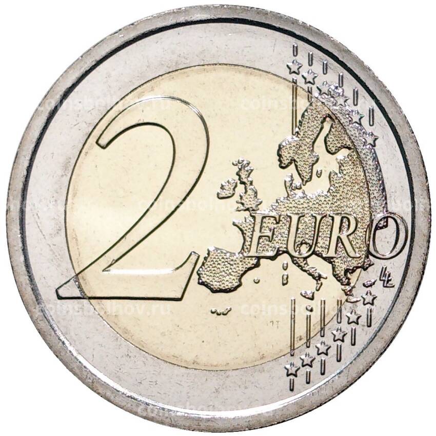 Монета 2 евро 2021 года Италия — 150 лет объявления Рима столицей Италии (вид 2)