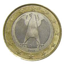 Монета 1 евро 2002 года D Германия (аверс)