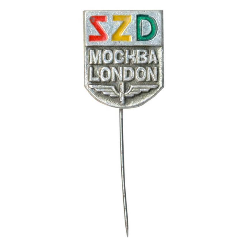 Значок Советские железные дороги (SZD) — Москва-Лондон