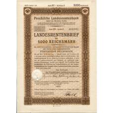 Банкнота Облигация 4,5% 5000 марок 1940 года Германия