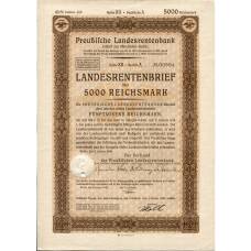 Банкнота Облигация 4,5% 5000 марок 1940 года Германия