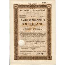 Банкнота Облигация 4,5% 5000 марок 1940 года Германия