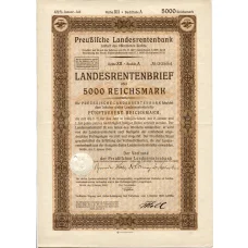 Банкнота Облигация 4,5% 5000 марок 1940 года Германия