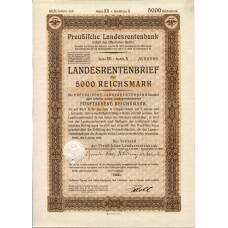 Банкнота Облигация 4,5% 5000 марок 1940 года Германия