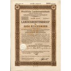 Банкнота Облигация 4,5% 5000 марок 1940 года Германия