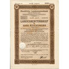 Банкнота Облигация 4,5% 5000 марок 1940 года Германия