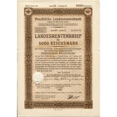 Банкнота Облигация 4,5% 5000 марок 1940 года Германия