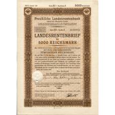 Банкнота Облигация 4,5% 5000 марок 1940 года Германия