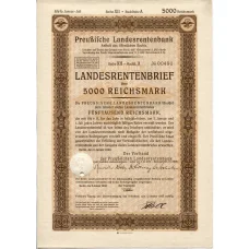 Банкнота Облигация 4,5% 5000 марок 1940 года Германия