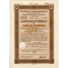 Банкнота Облигация 4,5% 5000 марок 1940 года Германия