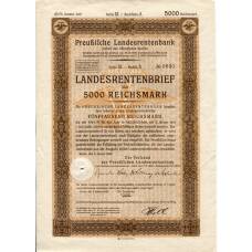 Банкнота Облигация 4,5% 5000 марок 1940 года Германия (аверс)