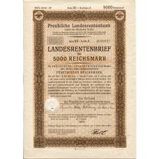 Банкнота Облигация 4,5% 5000 марок 1940 года Германия