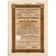 Банкнота Облигация 4,5% 5000 марок 1940 года Германия