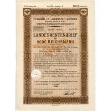 Банкнота Облигация 4,5% 5000 марок 1940 года Германия