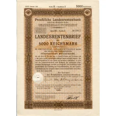 Банкнота Облигация 4,5% 5000 марок 1940 года Германия