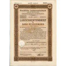 Банкнота Облигация 4,5% 5000 марок 1940 года Германия