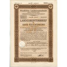 Банкнота Облигация 4,5% 5000 марок 1940 года Германия
