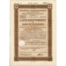 Банкнота Облигация 4,5% 5000 марок 1940 года Германия