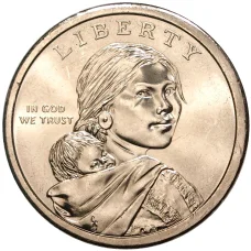 Монета 1 доллар 2021 года P США «Коренные американцы (Сакагавея) — Индейцы в армии США» (реверс)