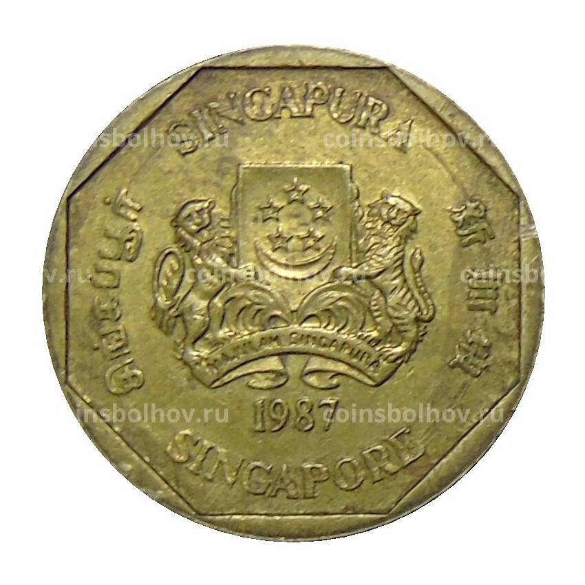 Монета 1 доллар 1987 года Сингапур (вид 2)