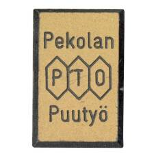 Значок рекламный Pekolan Puutyo (Финляндия)