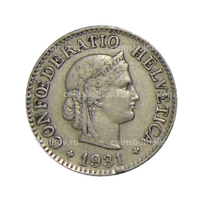 Монета 10 раппенов 1931 года Швейцария