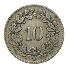 Монета 10 раппенов 1919 года Швейцария (реверс)