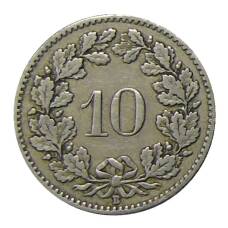 Монета 10 раппенов 1919 года Швейцария (реверс)