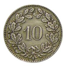 Монета 10 раппенов 1925 года Швейцария (реверс)