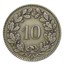 Монета 10 раппенов 1925 года Швейцария (реверс)