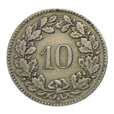 Монета 10 раппенов 1919 года Швейцария (реверс)