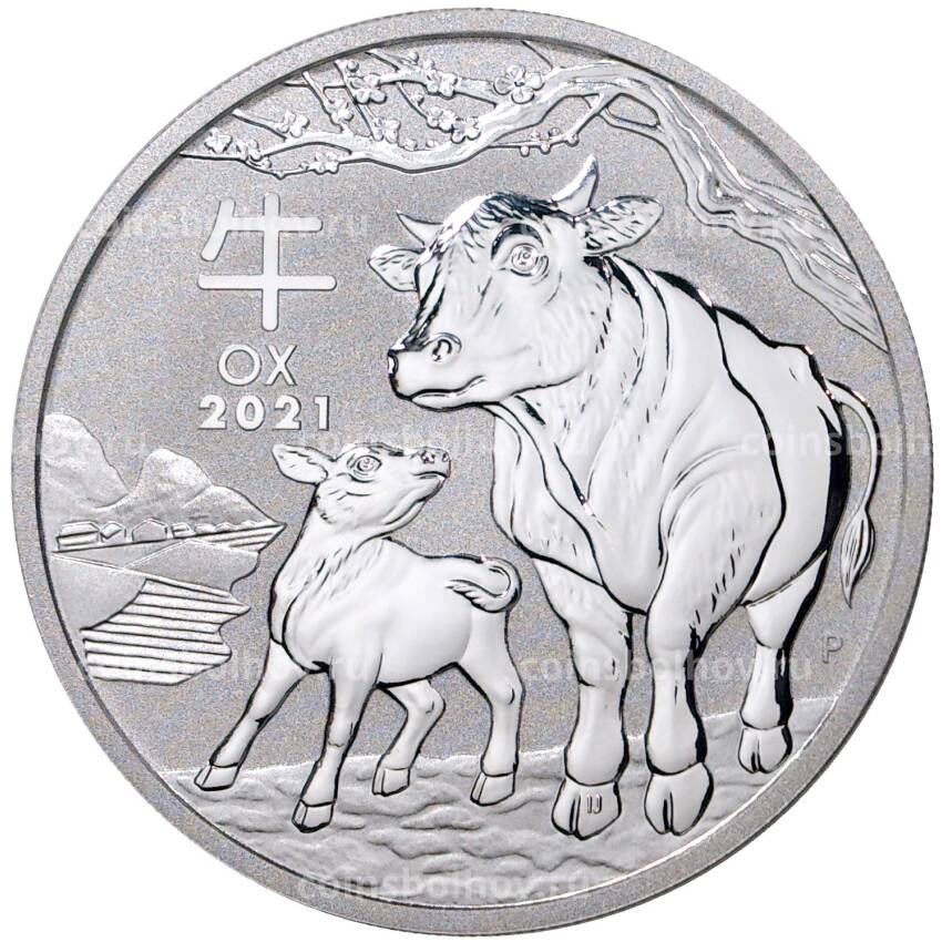Монета 1 доллар 2021 года Австралия — Год быка