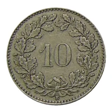 Монета 10 раппенов 1931 года Швейцария (реверс)