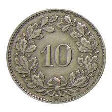 Монета 10 раппенов 1930 года Швейцария (реверс)