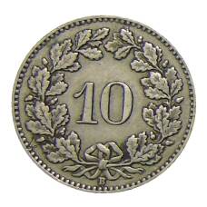 Монета 10 раппенов 1929 года Швейцария (реверс)