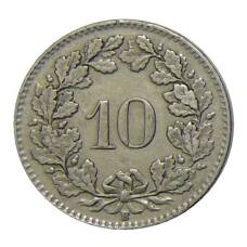 Монета 10 раппенов 1928 года Швейцария (реверс)