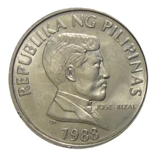 Монета 1 песо 1988 года Филиппины (аверс)