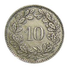Монета 10 раппенов 1942 года Швейцария (реверс)