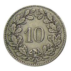 Монета 10 раппенов 1924 года Швейцария (реверс)