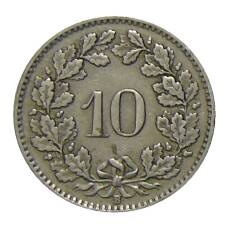 Монета 10 раппенов 1927 года Швейцария (реверс)