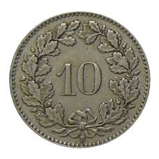 Монета 10 раппенов 1928 года Швейцария (реверс)